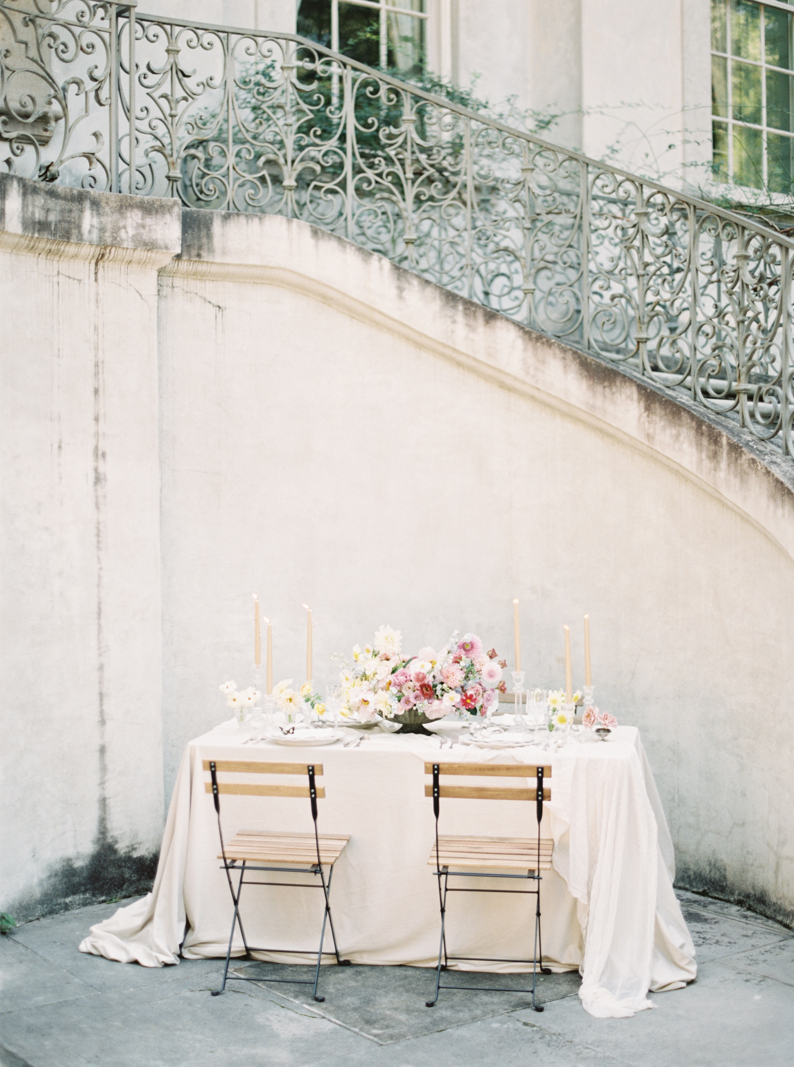 Swan House Spring Wedding Reception Table