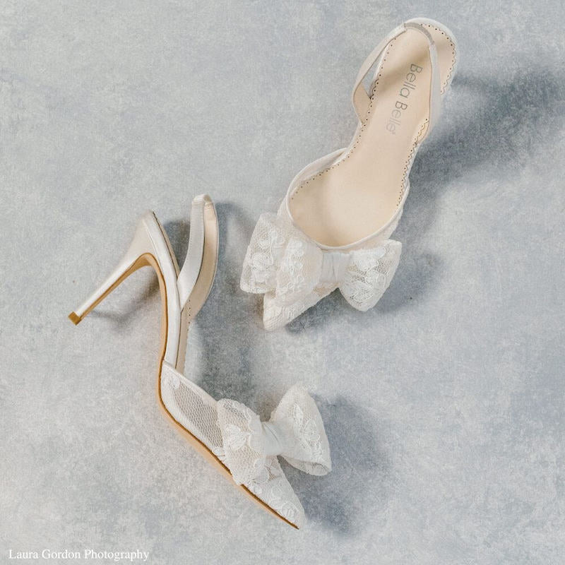 Bow Lace Wedding Shoes 