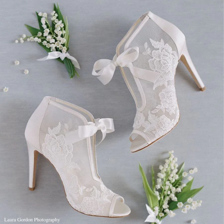 Lace Wedding Booties