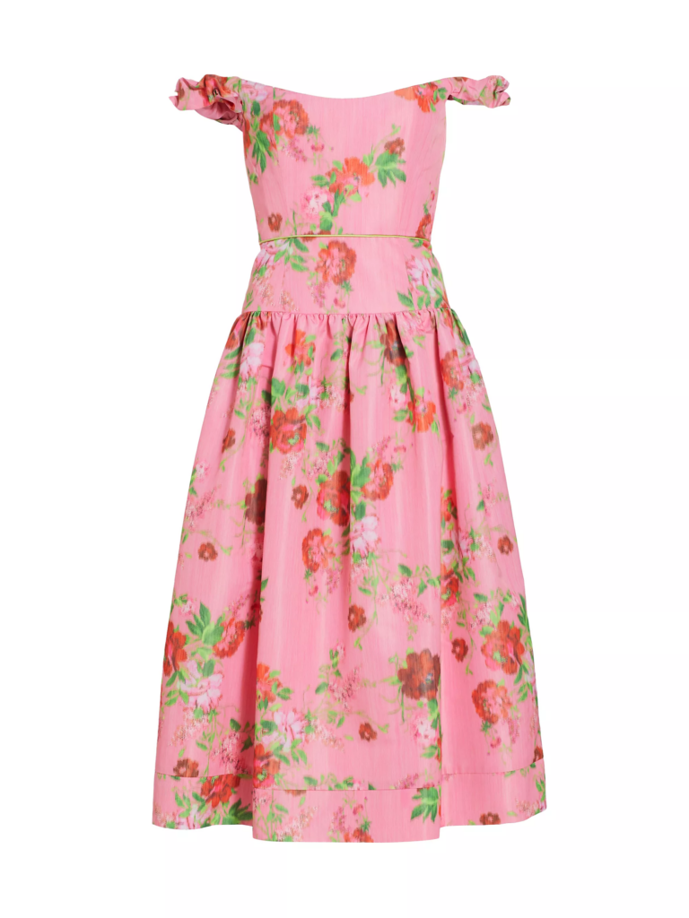 Floral Print Bridesmaid Dress 